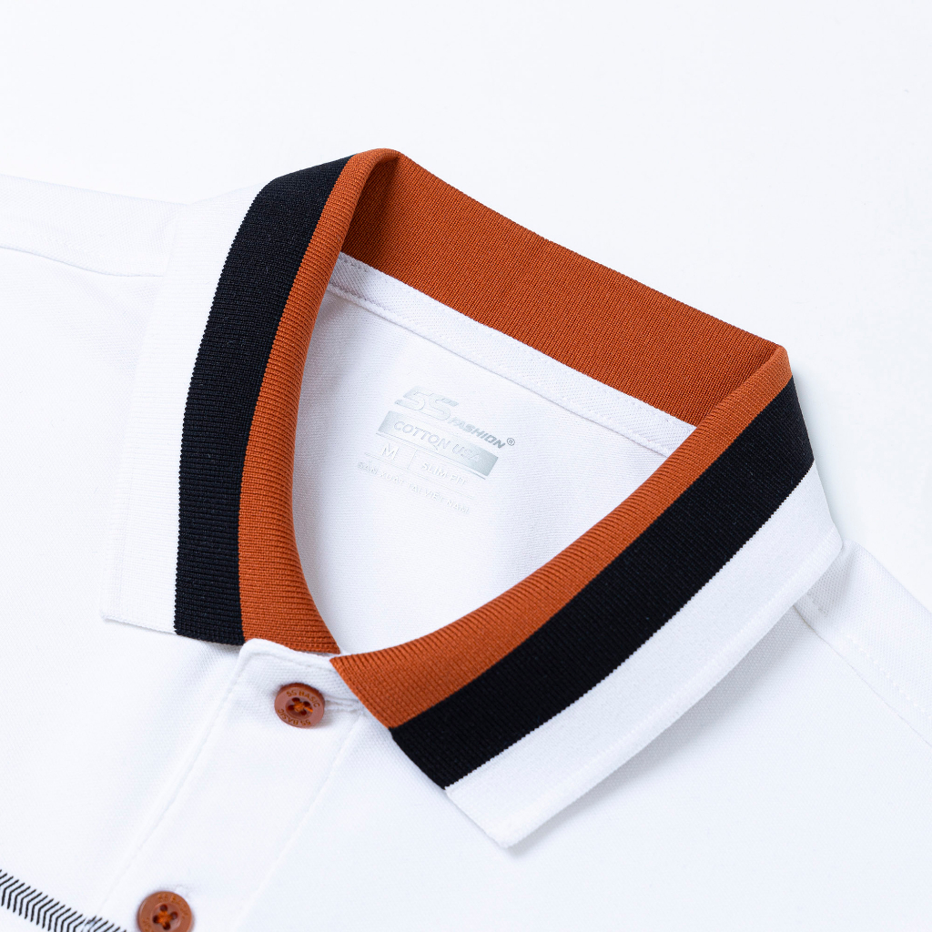 Áo Polo Nam 5S FASHION Cotton, Thiết Kế Can Phối Nổi Bật, Trẻ Trung, Lịch Lãm, Tay Thêu Chữ Cao Cấp
