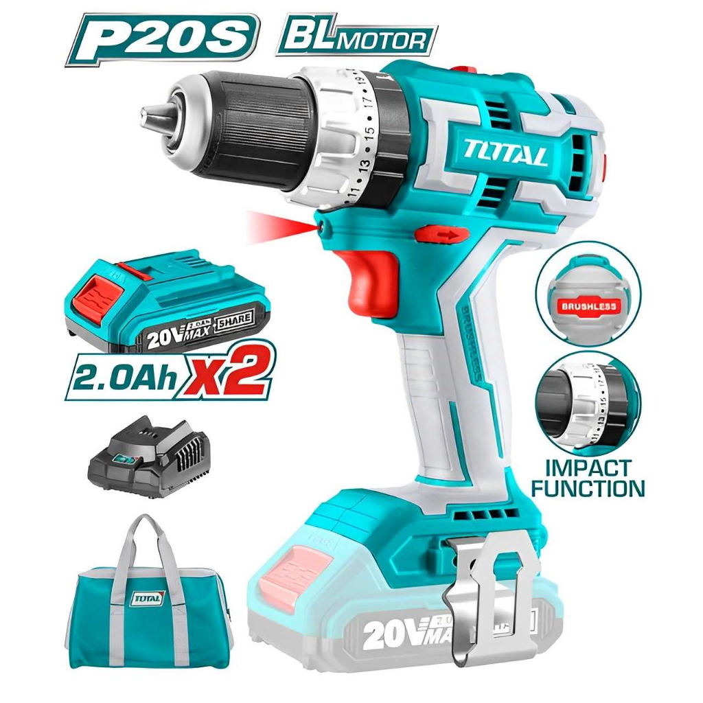 Máy khoan búa dùng pin  Total TIDLI20608