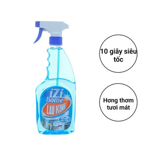 Nước lau kính có vòi xịt izi home 650ml