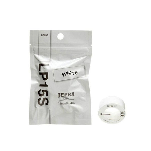 Băng mực in nhãn Tepra Lite 15mm - 1 cuộn- Băng mực dành riêng cho các dòng máy King Jim LR5E, LR30GS, LR20E, chính h
