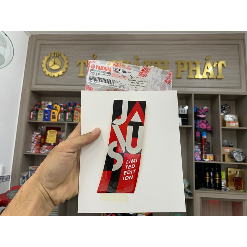 Tem sườn Janus 20 Đen Nhám Phải ( chử Limted Edition Trắng Đỏ ) (1 Miếng)