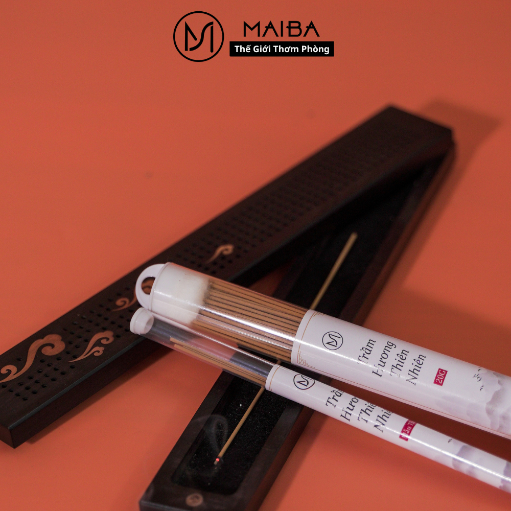 Nhang Trầm Hương Cao Cấp Không Tăm MAIBA Thơm Tự Nhiên Xông Sạch Phòng Đồ Thờ Cúng Phong Thủy Mẫu Dùng Thử
