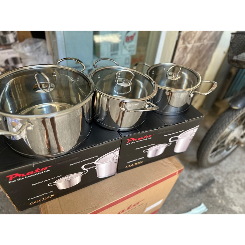 ❤️ Bộ nồi Prato 3 món inox 304