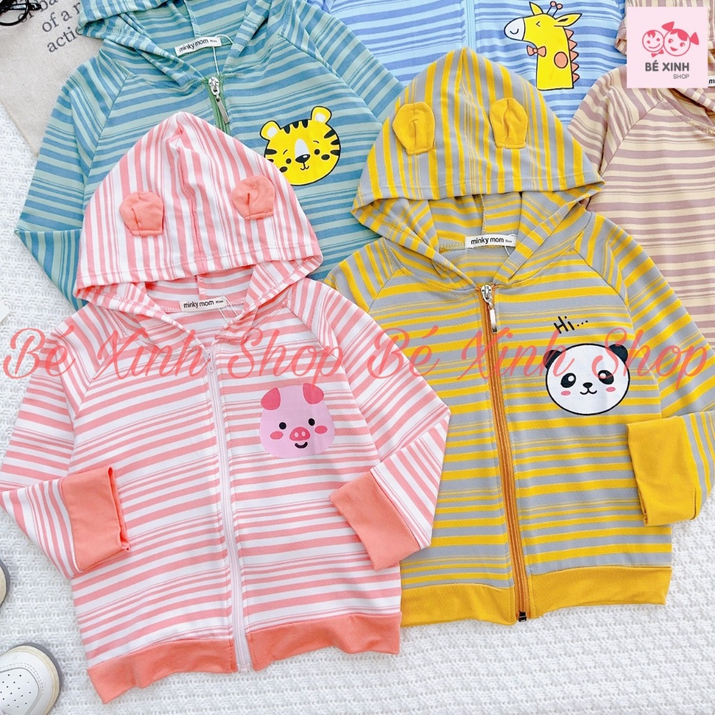 Áo Khoác Chống Nắng Cho Trẻ Em Bé Trai Bé Gái 8-22kg Áo Khoác Thun Lạnh Cho Bé Trai Gái ÁO KHOÁC MỚI