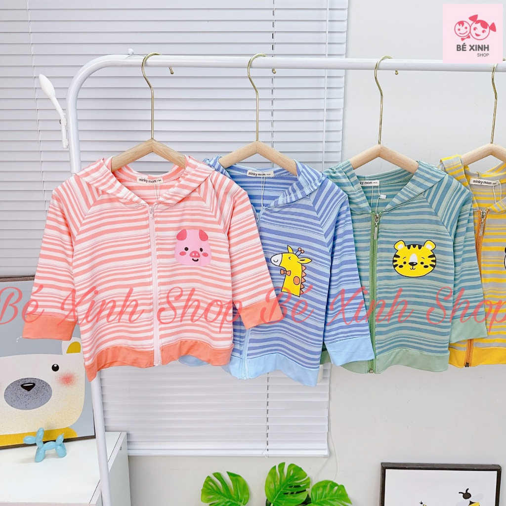Áo Khoác Chống Nắng Cho Trẻ Em Bé Trai Bé Gái 8-22kg Áo Khoác Thun Lạnh Cho Bé Trai Gái ÁO KHOÁC MỚI