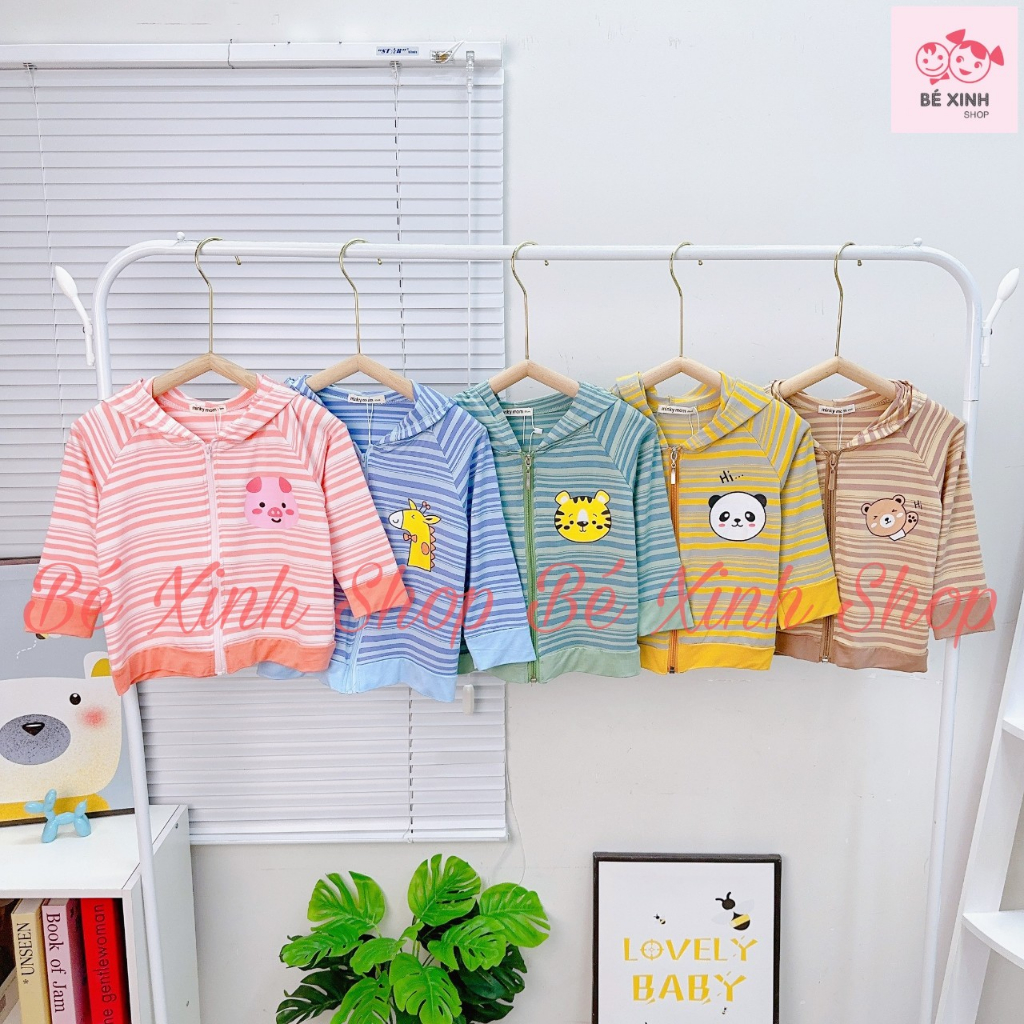 Áo Khoác Chống Nắng Cho Trẻ Em Bé Trai Bé Gái 8-22kg Áo Khoác Thun Lạnh Cho Bé Trai Gái ÁO KHOÁC MỚI