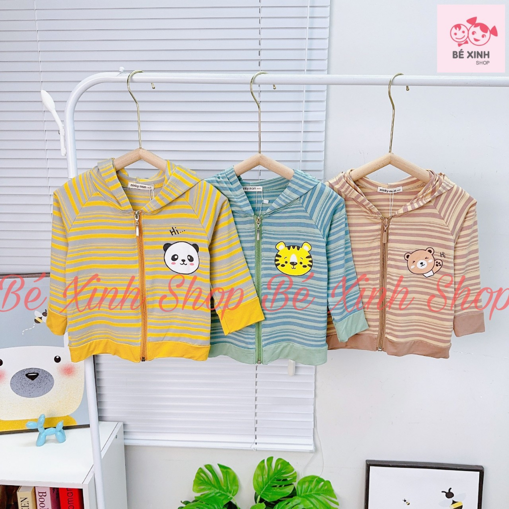 Áo Khoác Chống Nắng Cho Trẻ Em Bé Trai Bé Gái 8-22kg Áo Khoác Thun Lạnh Cho Bé Trai Gái ÁO KHOÁC MỚI