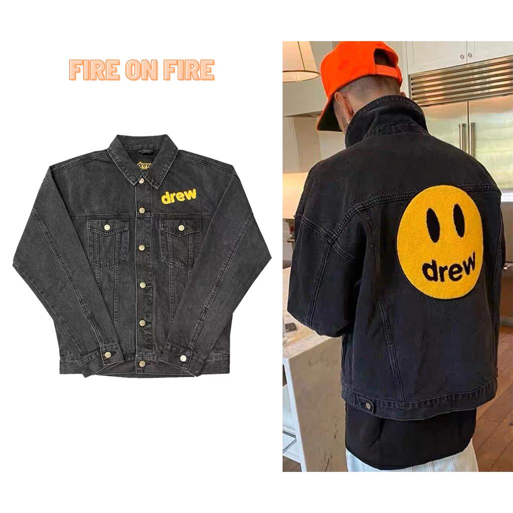 Áo khoác denim jeans "D.R.E.W House x FireOnFire" - phong cách Mỹ
