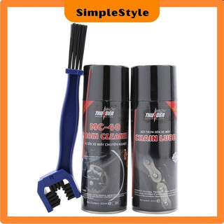 Combo xịt dưỡng sên thunder chainlube , chai xịt vệ sinh sên mc 40 và bàn chải chà sên