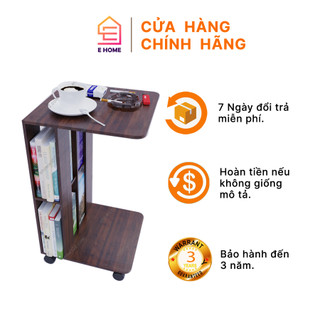 Bàn đọc sách mini Ehome, kết hợp kệ để sách, bàn đọc sách sofa