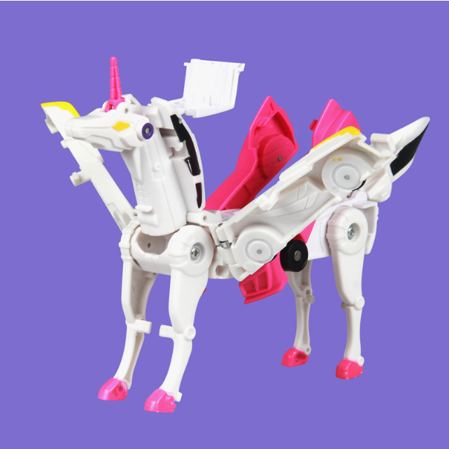 Đồ Chơi Xe Ô tô Biến Hình Kỳ Lân Unicorn Pegasus - Xe Ô Tô Biến Hình Tự Động Hai Robot Ngựa Cho Bé Trai Bé Gái