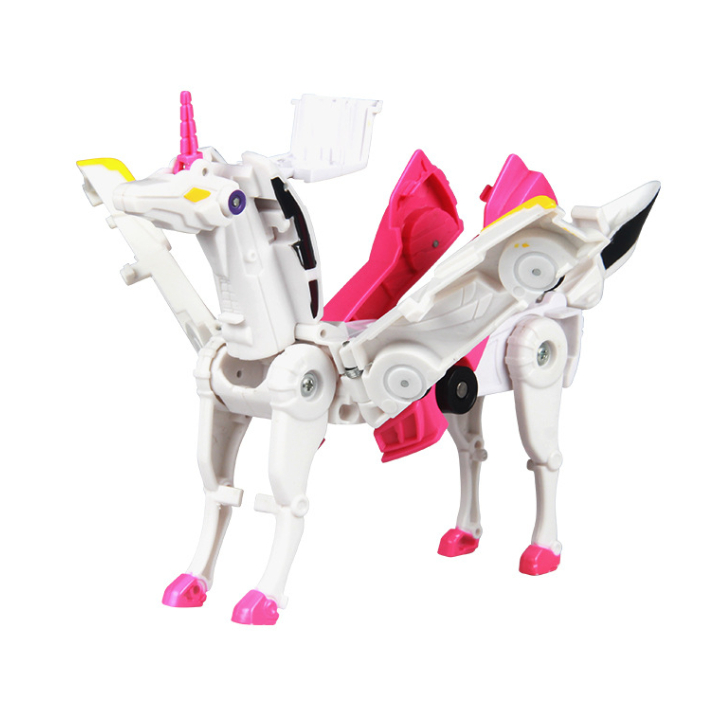 Đồ Chơi Xe Ô tô Biến Hình Kỳ Lân Unicorn Pegasus - Xe Ô Tô Biến Hình Tự Động Hai Robot Ngựa Cho Bé Trai Bé Gái