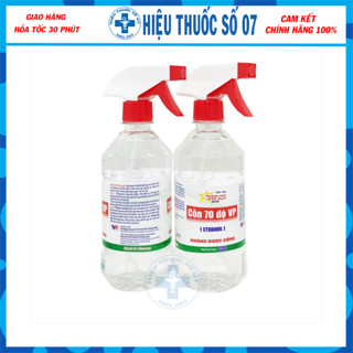 Giao hoả tốc HCM Cồn 70 độ Vĩnh Phúc chai 500ml - Cồn y tế sát khuẩn có