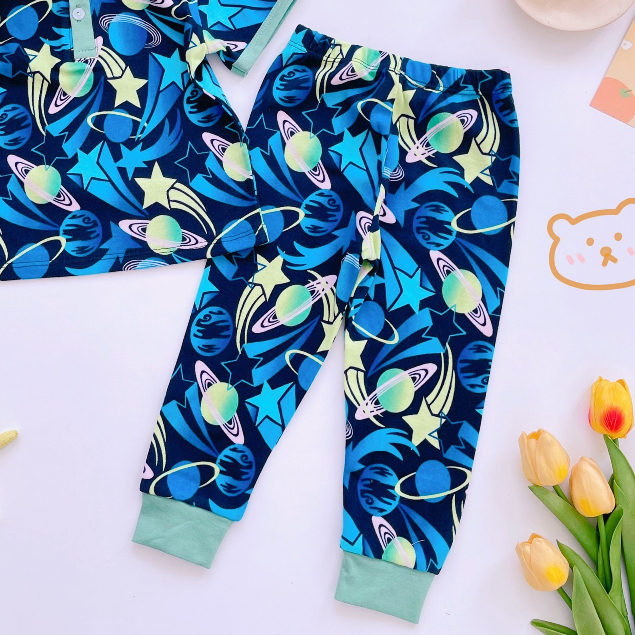 Bộ Bé Trai Cọc Tay Quần Dài Thun Bozip Miwoo Kids Mẫu Mới