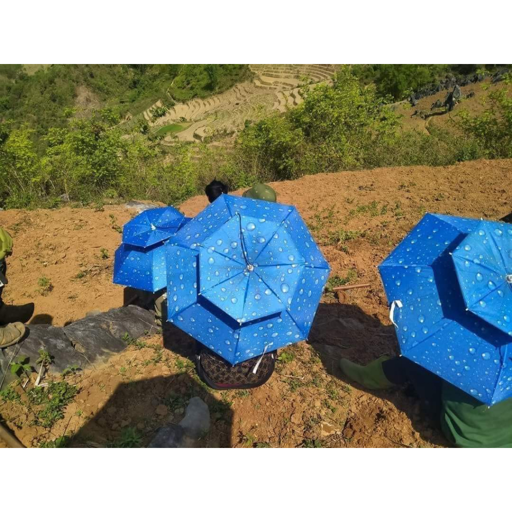 Ô Dù Đội Đầu Hai Tầng CHE NẮNG, CHE MƯA , CHỐNG TIA UV,...Tiện Lợi Thoáng Mát