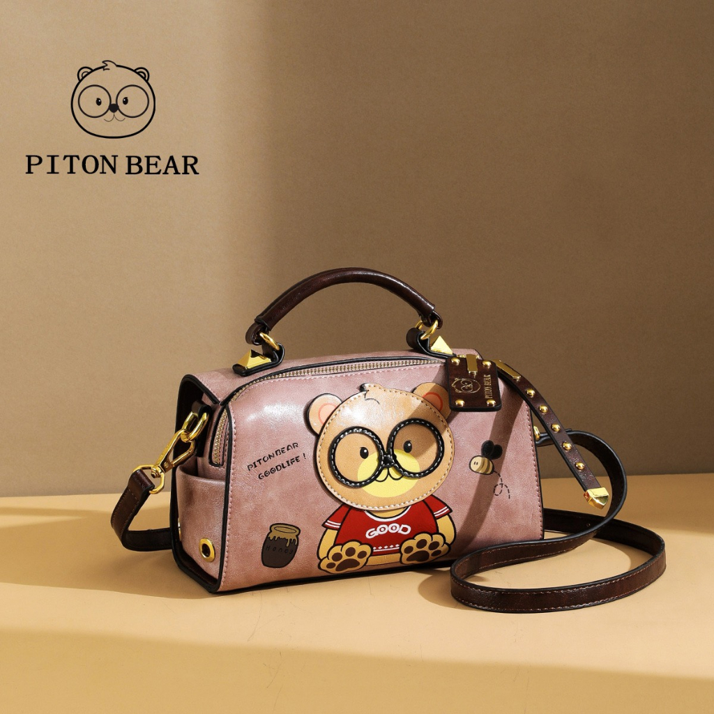 Túi Xách Đeo Chéo Nữ Thời Trang Chính Hãng Cream Bear PITON BEAR S6978