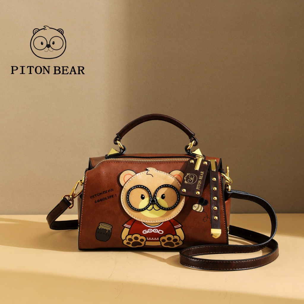 Túi Xách Đeo Chéo Nữ Thời Trang Chính Hãng Cream Bear PITON BEAR S6978