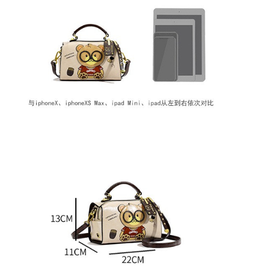 Túi Xách Đeo Chéo Nữ Thời Trang Chính Hãng Cream Bear PITON BEAR S6978