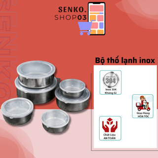 Bộ thố lạnh inox 5 món [ BÁT INOX 5 MÓN ]