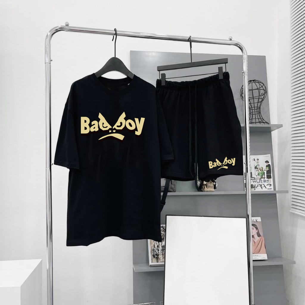Bộ Cổ Tròn BAD BOY Phong Cách Nam Nữ Cao Cấp, Chất Vải Cotton 100% Cao Cấp Siêu HÓT !!!