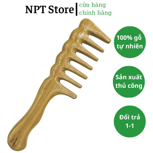 Lược gỗ bách xanh cao cấp massage đầu cho nam và nữ hàng chuẩn