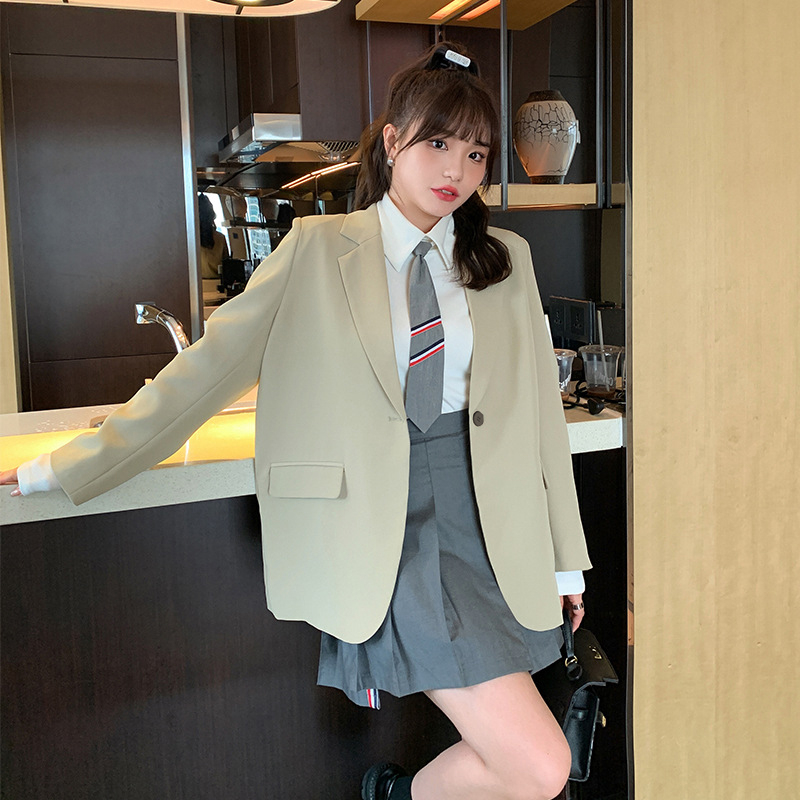 Áo khoác blazer nữ công sở hàn quốc, chất Umi chéo cao cấp mềm mịn giữ form QS57 | BigBuy360 - bigbuy360.vn