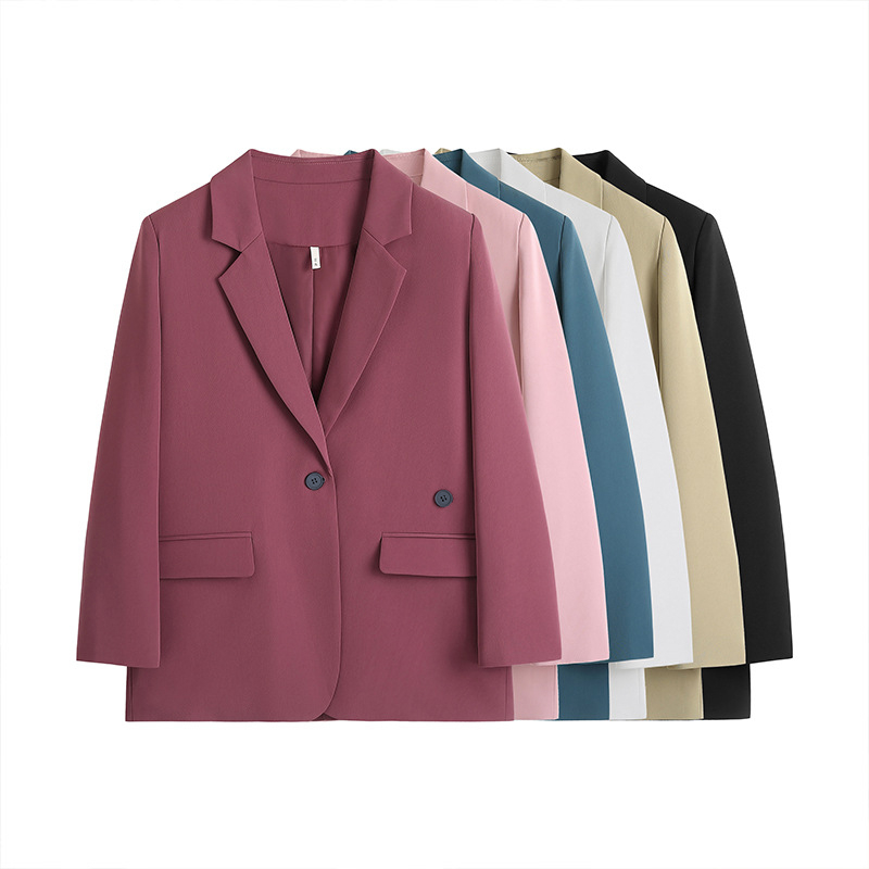 Áo khoác blazer nữ công sở hàn quốc, chất Umi chéo cao cấp mềm mịn giữ form QS57 | BigBuy360 - bigbuy360.vn