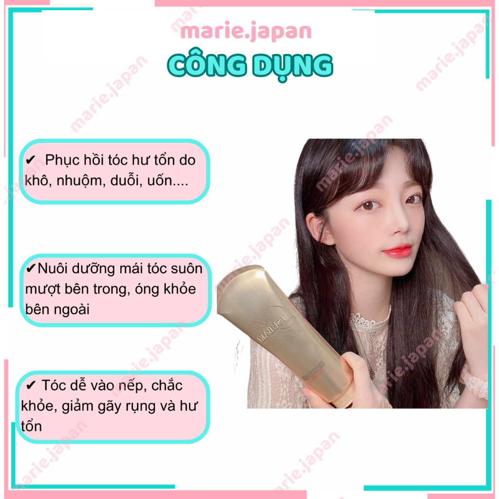 Kem xả Tsubaki phục hồi ngăn rụng tóc Premium Repair Tsubaki - Tuýp 180g