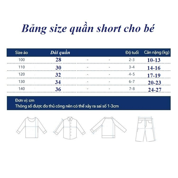 Quần kaki bé trai SKIDS mùa hè thời trang trẻ em quần short 2 đến 8 tuổi