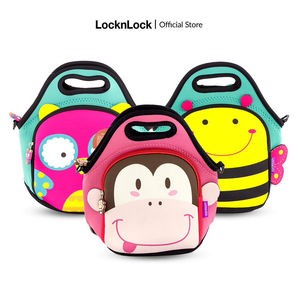 Túi đeo cho bé hình con cú, ong, khỉ Lock&Lock kid bag Owl/Bee/Monkey 290*160*300mm