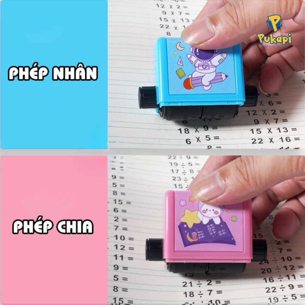 Máy Tạo Phép Tính, Con Lăn Tạo Phép Tính Cộng Trừ Nhân Chia Cho Bé Học Toán PUKAPI