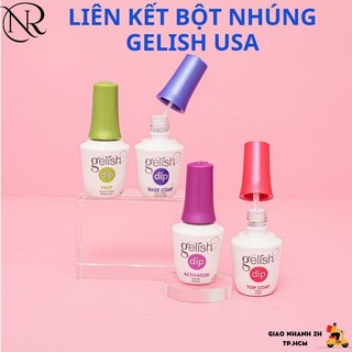 Liên kết bột nhúng Gelish USA, Liên kết bột Prep /Base Coat/ Activator/ Top Coat - Nails Red