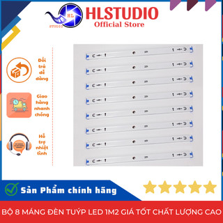 Bộ 8 Máng Đèn Tuýp LED 1m2 Giá Tốt Chất Lượng Cao HL Studio