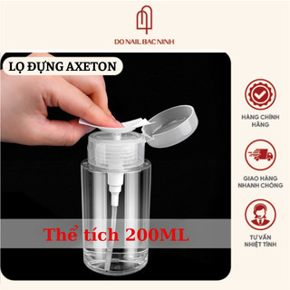 Lọ nhún đựng cồn axeton, lọ đựng axiton có nắp ấn tiện lợi - chai 150ml và 200ml
