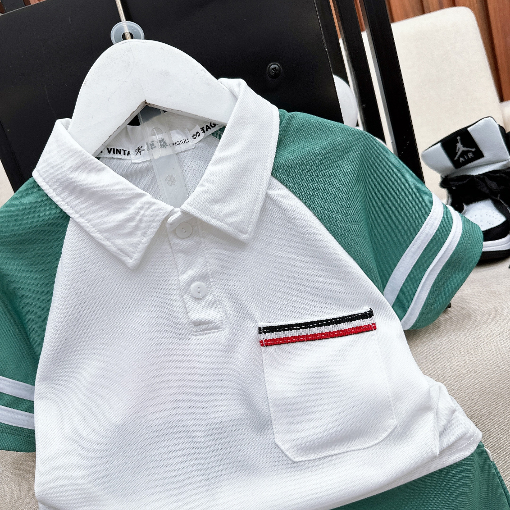 Bộ đồ bé trai Quần áo trẻ em, quần áo bé trai set đồ polo mùa hè cho bé đi học đi chơi PL02