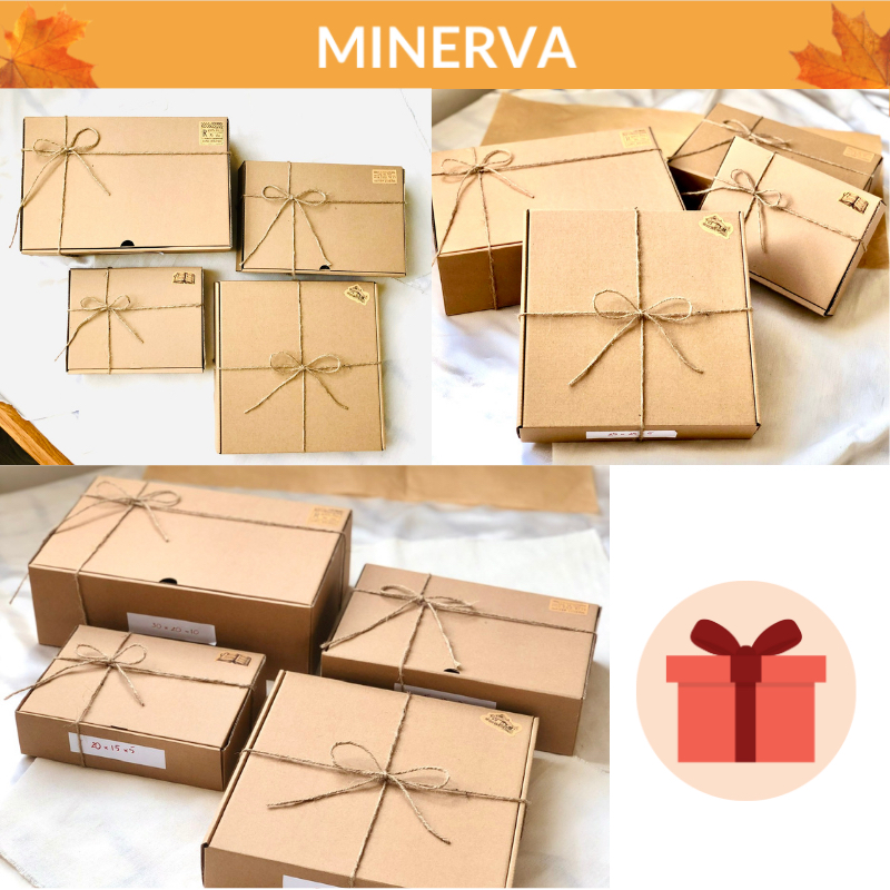 Hộp đựng quà tặng màu craft phong cách VINTAGE nhiều kích thước