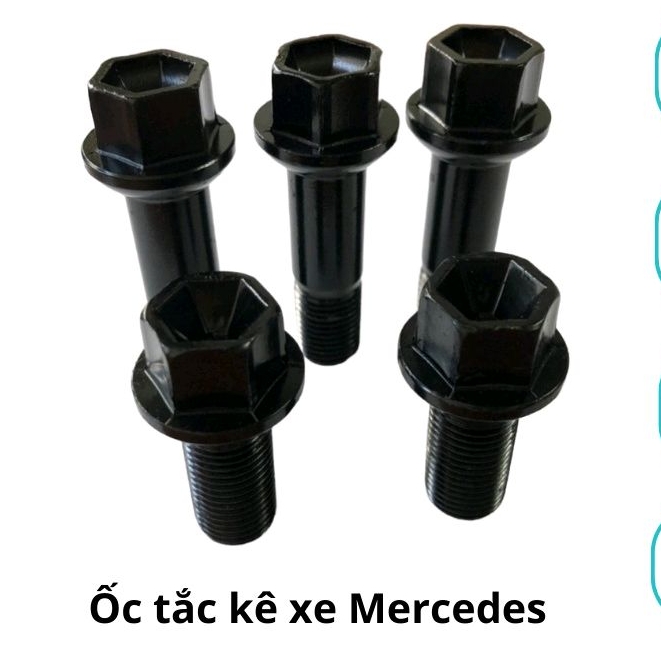 [Mercedes] Ốc lốp,lazang, ecu bánh xe, bu lông xe, ốc tắc kê, la zăng bắt bánh xe, Ê cu mâm xe Mercedes đúc nguyên khối.