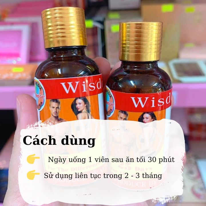 Tăng Cân Wisdom Weight Tăng Cân An Toàn Không Tích Nước Chính Hãng INDONESIA Hộp 25 Viên