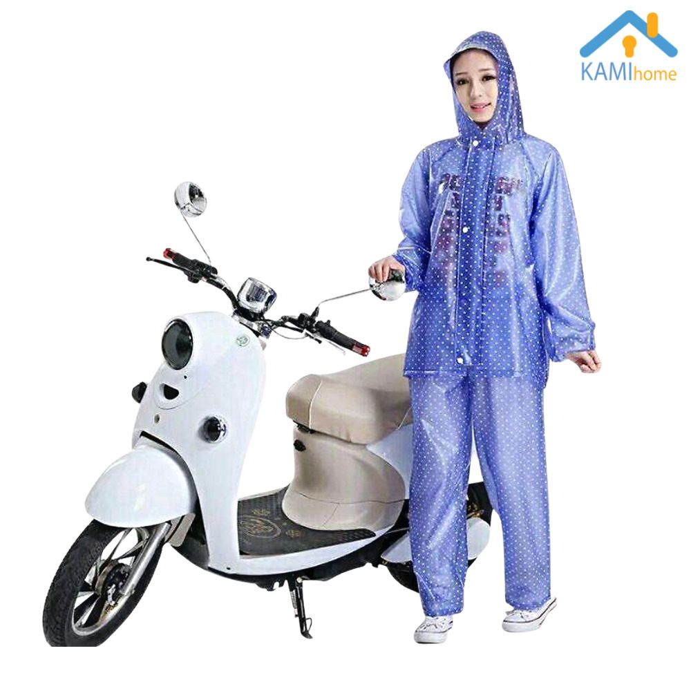 Bộ áo mưa chấm bi (Gồm áo và quần) siêu dai Nam Nữ mã 70038