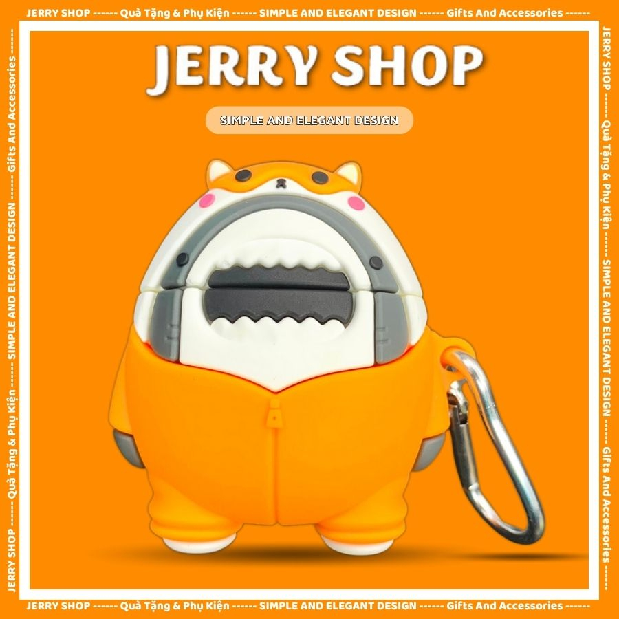 Vỏ đựng ốp case airpod gấu dâu bảo vệ tai nghe không dây bluetooth airpods 1/2/Pro/3-Jerry Shop
