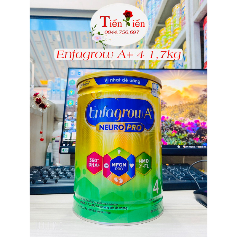 (Date t02/2025) Enfa grow A+ 4 lon 1,7kg vị nhạt dễ uống