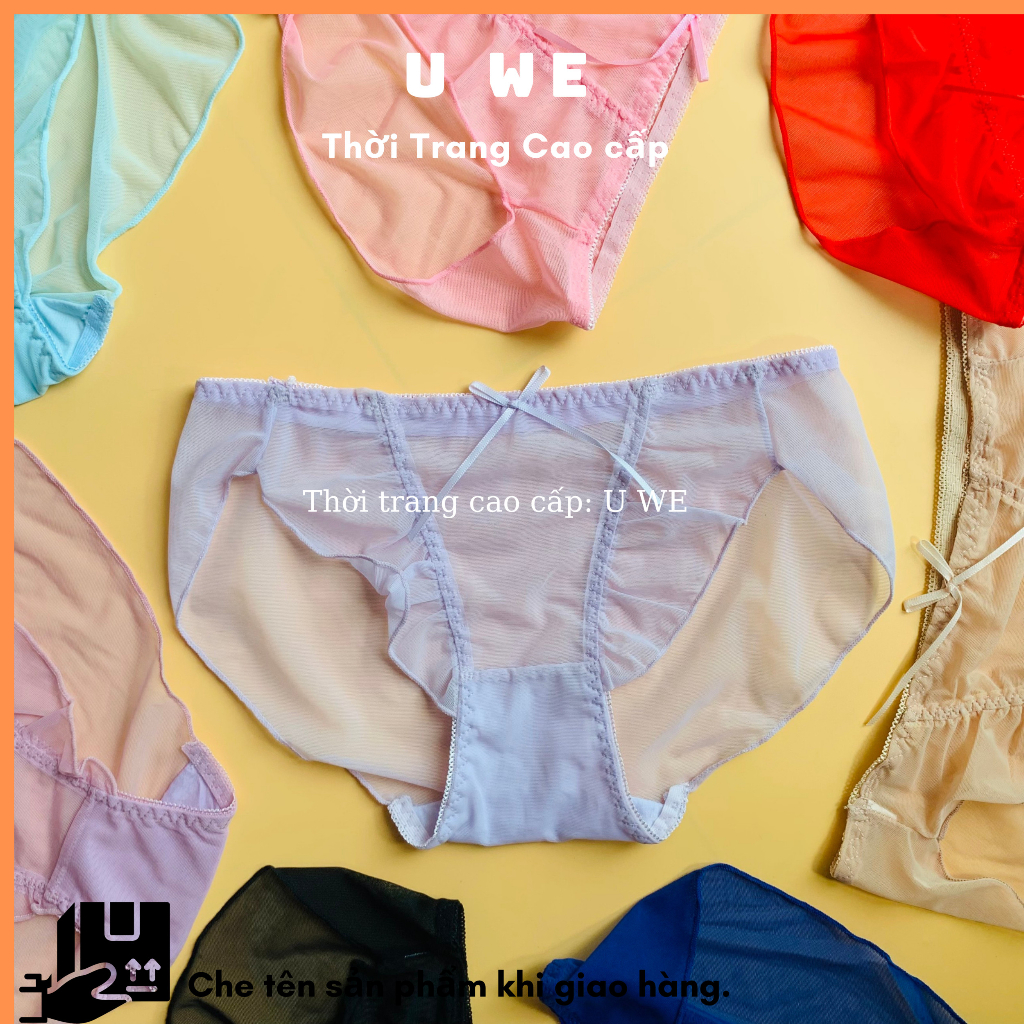 ComBo 5 Quần Lót Nữ Lưới Bèo Cao Cấp Sexy Quyến Rũ, Quần Chíp Lưới Co Giãn Thoáng Khi - U We: Thời Trang Cao Cấp
