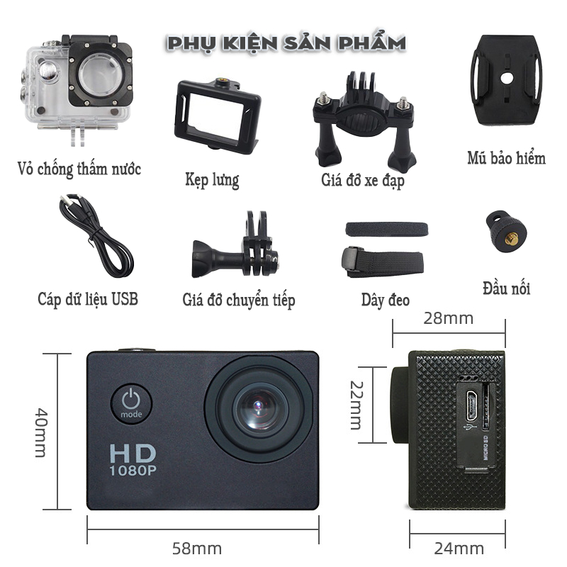 Camera thể thao 4K-Máy ảnh thể thao HD 1080p chống rung máy ảnh dưới nước máy ảnh thể thao ngoài trời-Sj4000