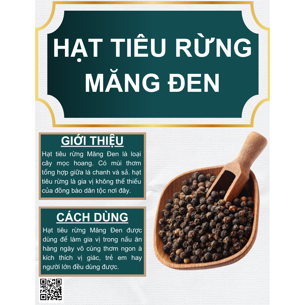 Hạt Tiêu Rừng Măng Đen 100g Đặc Sản Măng Đen Kon Tum