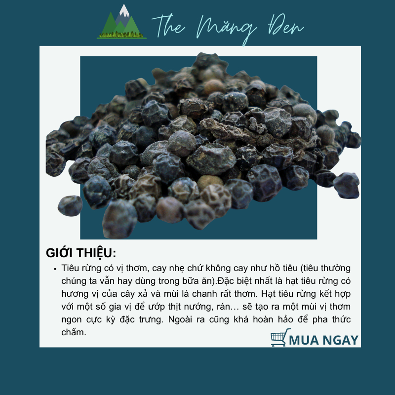 Hạt Tiêu Rừng Măng Đen 100g Đặc Sản Măng Đen Kon Tum
