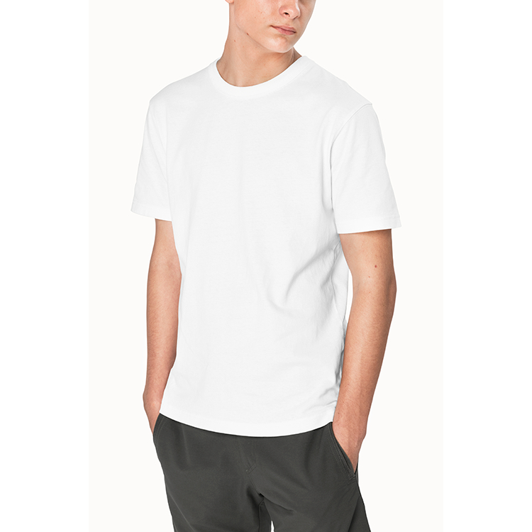 Áo thun trắng trơn tay ngắn cổ tròn, cotton co giãn 4 chiều, thoáng mát thấm hút mồ hôi.