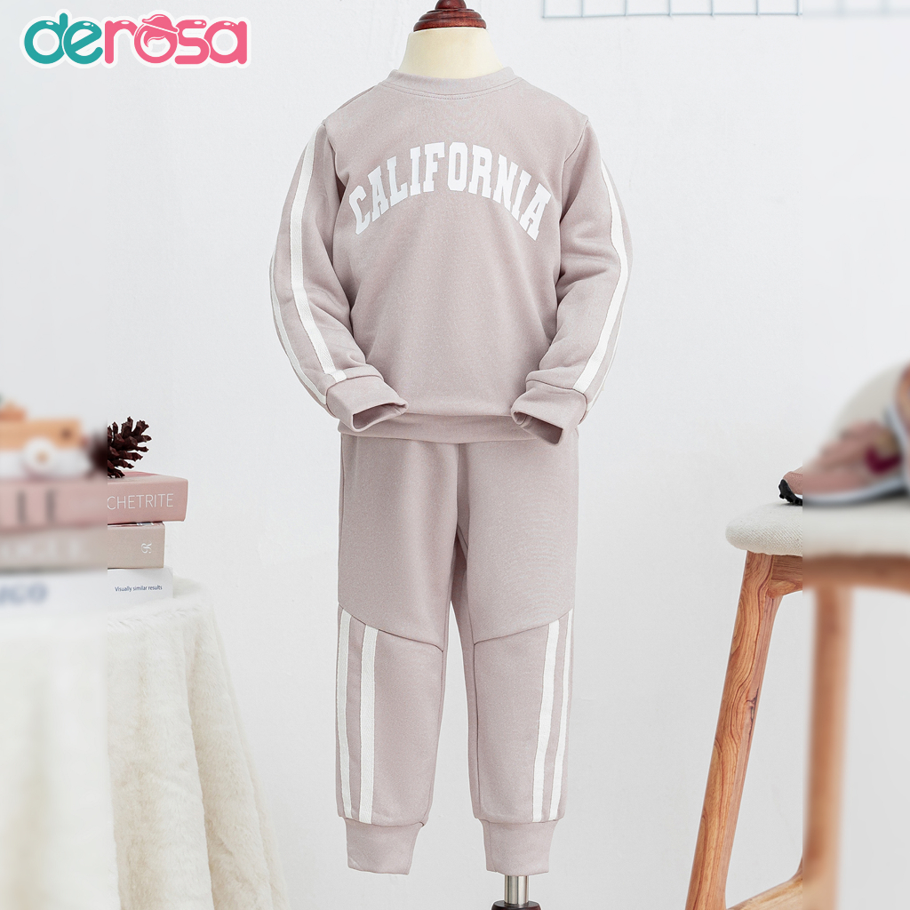 Bộ quần áo thu đông dài tay cho bé trai DEROSA KIDS từ 2 đến 6 tuổi 1045-1077B