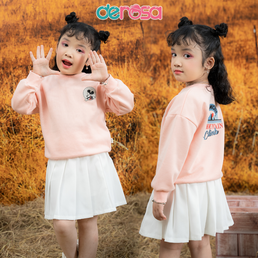 Áo thu đông dài tay bé trai và bé gái DEROSA KIDS từ 2 đến 6 tuổi KD699