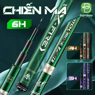  Cần Câu Tay Đơn Đài Tổng Hợp Bamboo Chiến Mã Chất Liệu Carbon Cao Cấp 