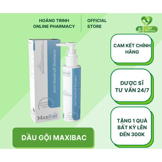 Dầu gội Maxibac giảm gàu, nấm ngứa da đầu, hỗ trợ giảm gãy rụng tóc, pH5.5 chai 150ml
